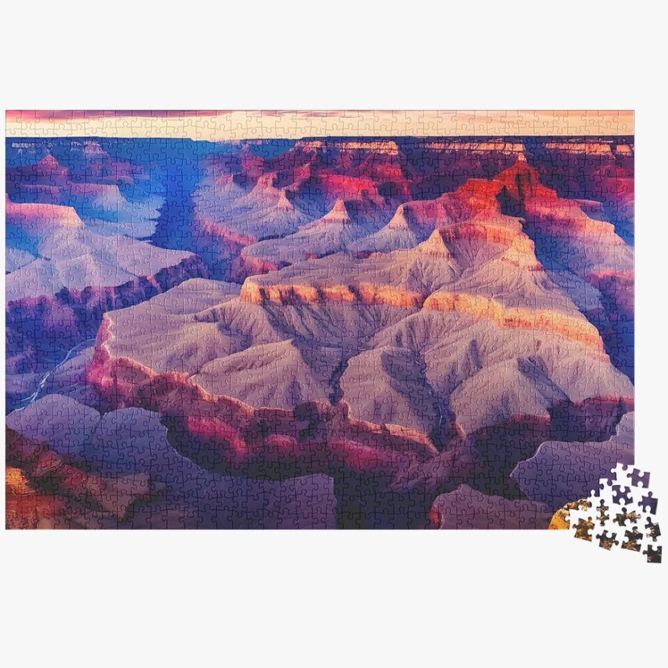 Grand Canyon During Vibrant Sunset Sky- Jigsaw Puzzle 1000 Pieces - Image 2