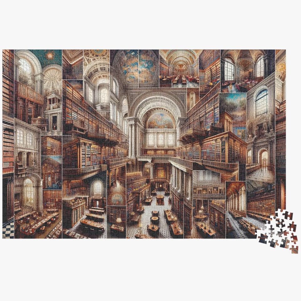 Collage Of Libraries - Jigsaw Puzzle 1000 Pieces - Image 2