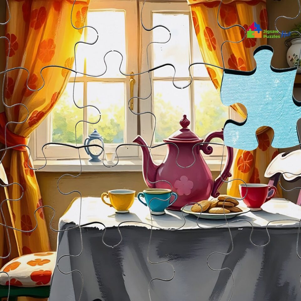 Afternoon Tea Time Daily Life Jigsaw Puzzle For Adults, Daily Life Puzzle