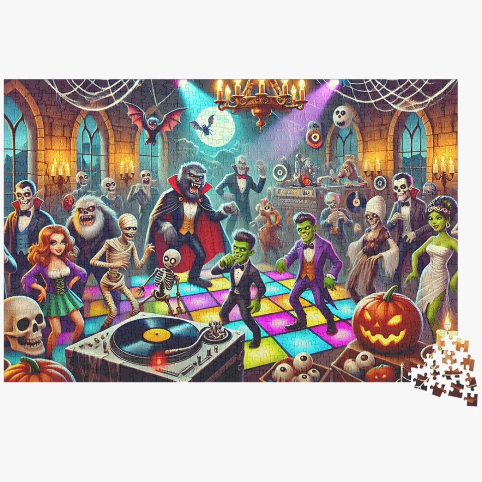 Monster Mash Halloween Party Jigsaw Puzzle