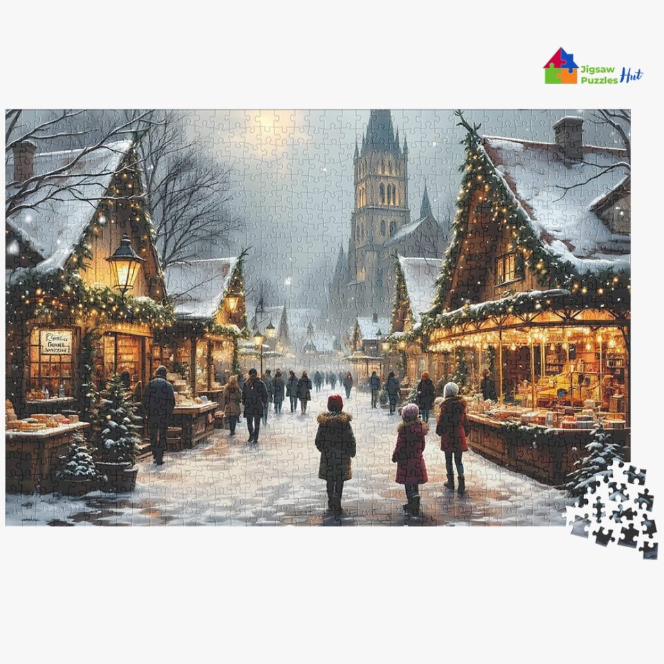 Christmas Market Jigsaw Puzzle - 1000 Piece Jigsaw Puzzle For Adults