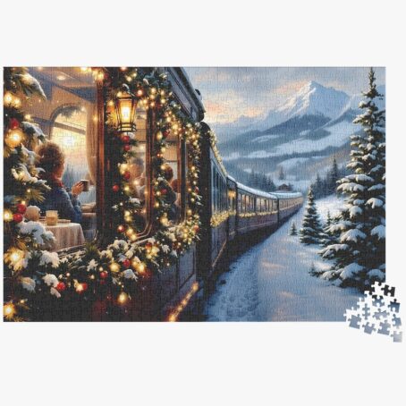 Christmas Train Jigsaw Puzzle - 1000 Piece Christmas Puzzle For Adults