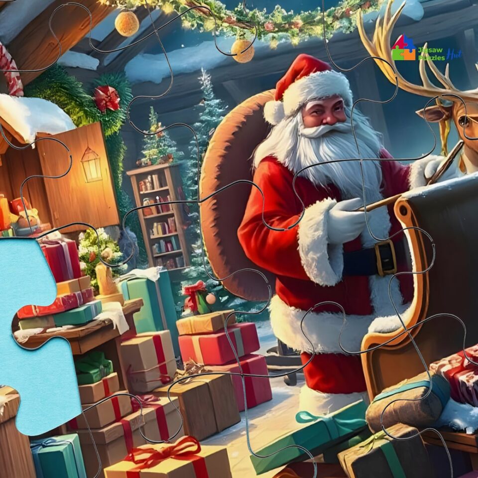 Santa Workshop Jigsaw Puzzle - 1000 Piece Christmas Jigsaw Puzzle For Adults