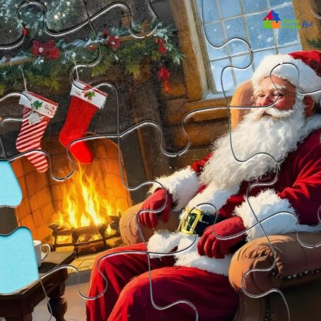 Santa's Cozy Cabin Jigsaw Puzzle - 1000 Piece Christmas Puzzle For Adults
