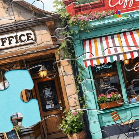Vintage Post Office Beside Coffee Shop Jigsaw Puzzle - 1000 Piece Jigsaw Puzzle For Adults
